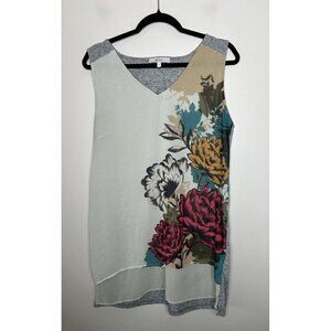 Next Women’s Chiffon Front Top Floral Design Rhinestones Sleeveless Size 14